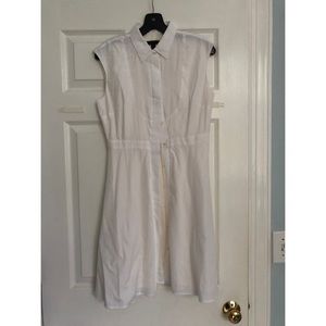Short Sleeve White Dress